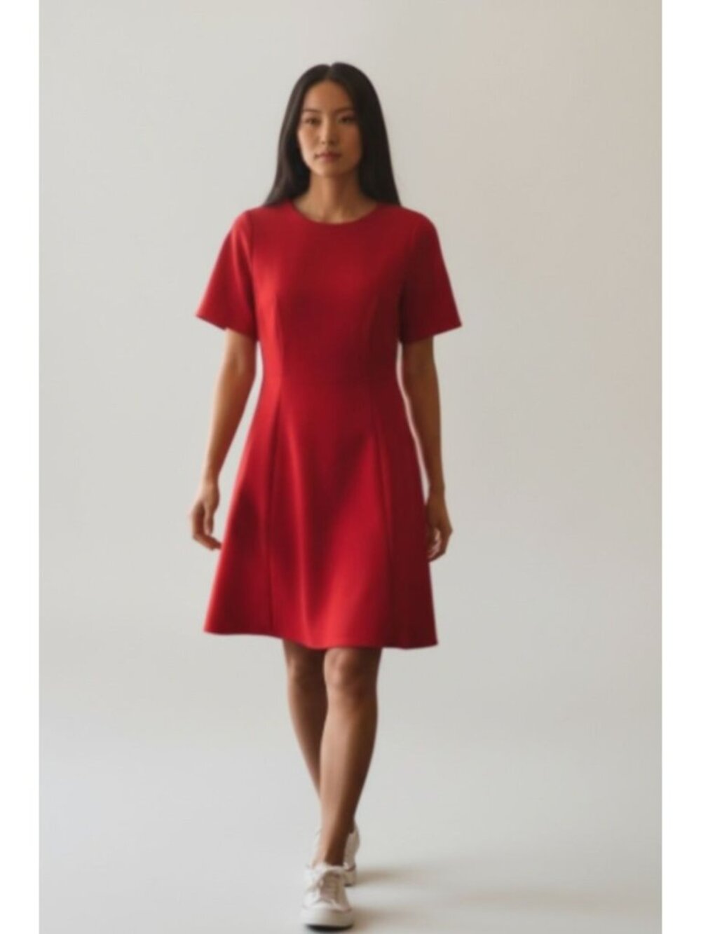 Red Donna Morgan A-Line Short Sleeve Dress US Size 8